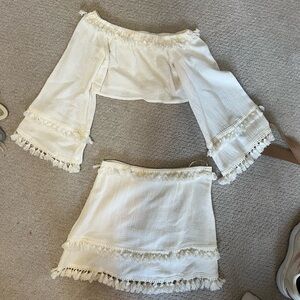 White vacation skirt set